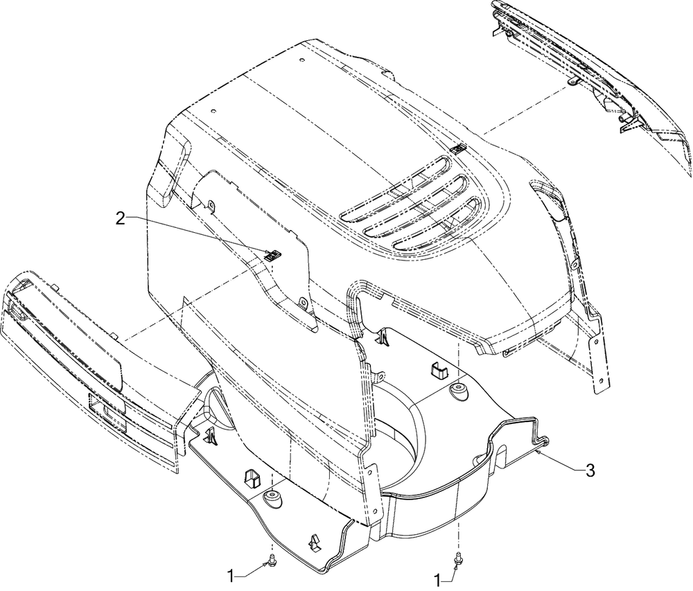 Plenum Diagram and Parts List for 547-42 (13B877SS345)(2023) Yard Machines Lawn Tractor
